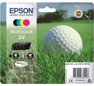 Tusze Epson WorkForce Pro WF-3720DWF WF-3725DWF CMYK 34 (C13T34664010)