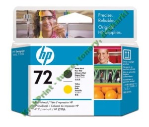 Hewlett-Packard Oryginał C9384A - Głowica (Nr.72) MatteBlack + Yellow