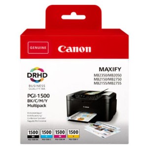 Tusz Canon PGI-1500 CMYK Zestaw Black+Cyan+Magenta+Yellow (9218B005)