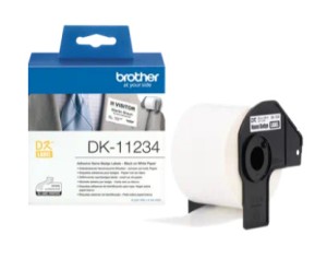 Etykiety Brother DK-11234 60 x 86mm czarny nadruk / białe tło 260 etykiet na rolce (DK11234)