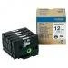 Ta?ma Brother HGe-231V5 12mm x 8m czarny nadruk / bia?e t?o (HGE231V5) (op. 5 szt.)