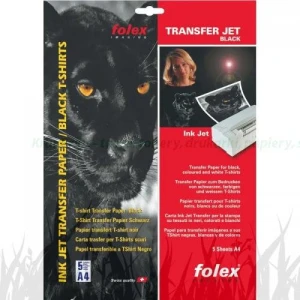 Papier transferowy FOLEX TRANSFER JET BLACK - do czarnych i ciemnych tkanin, A4 / 50 arkuszy (10461)