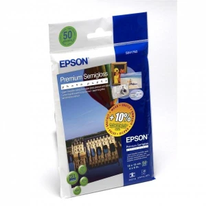 Epson C13S041765 - Papier (Premium Semigloss Photo Paper, 10x15cm, 251g/m2, 50 ark.)
