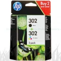 Tusz Hewlett-Packard Oryginał HP 302 BK+CMY Dwupak (X4D37AE)