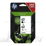 Tusz Hewlett-Packard Oryginał HP Nr. 62 BK+CMY Dwupak (N9J71AE) CMYK (cyan, magenta, yellow, black)