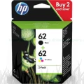 Tusz Hewlett-Packard Oryginał HP Nr. 62 BK+CMY Dwupak (N9J71AE) CMYK (cyan, magenta, yellow, black)