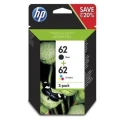 Tusz Hewlett-Packard Oryginał HP Nr. 62 BK+CMY Dwupak (N9J71AE) CMYK (cyan, magenta, yellow, black)