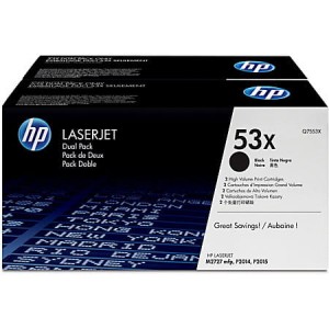 Zestaw dwółch tonerółw HP 53X do LaserJet P2014/2015, M2727 ( Q7553XD ) | 2x 7 000 str. Black 