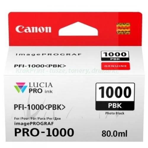 Tusz Canon Oryginał PFI-1000PBK (0546C001) PhotoBlack