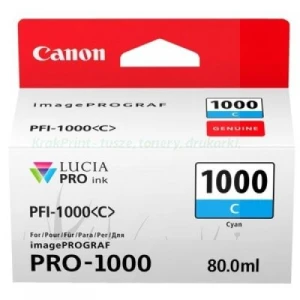 Tusz Canon Oryginał PFI-1000C (0547C001) Cyan