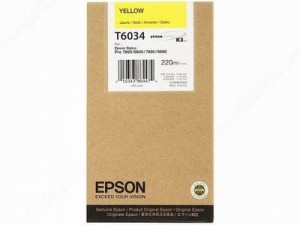 Tusz Epson Nr.T6034 do Stylus Pro 7800 | 220ml (C13T603400) Yellow