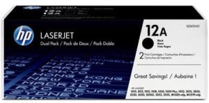 Zestaw dwółch tonerółw HP 12A do LaserJet 1010/1012/1015 | 2 x 2 000 str. (Q2612AD) Black 