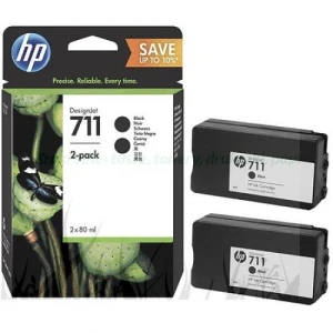 Dwupak tuszu do HP Nr.711 do T120/T125 | 2x80ml (P2V31A) Black