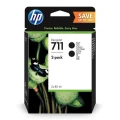 Dwupak tuszu do HP Nr.711 do T120/T125 | 2x80ml (P2V31A) Black