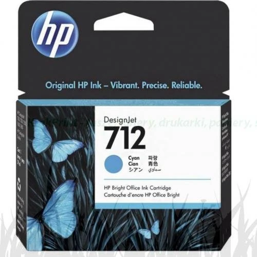 Tusz Nr.712 Hewlett-Packard do T230/T630 | 29ml (3ED67A) Cyan