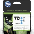 Tusz Hewlett-Packard Oryginał do T630 Nr. 712 3-pack 29-ml (3ED77A) Cyan