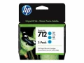 Tusz Hewlett-Packard Oryginał do T630 Nr. 712 3-pack 29-ml (3ED77A) Cyan
