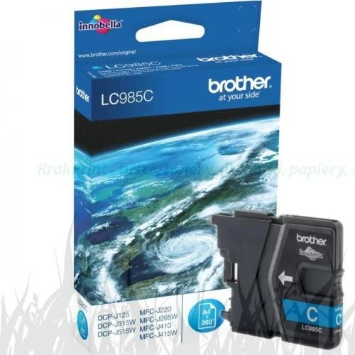 Tusz Brother do DCP-J125/J315W/515W | 250str. (LC-985C) Cyan