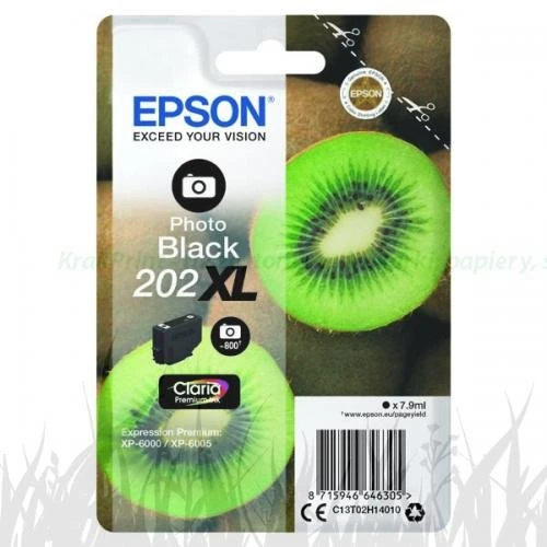 Tusz Nr.202XL do Epson XP-6000, XP-6005  | 7,9ml (C13T02H14010) PhotoBlack