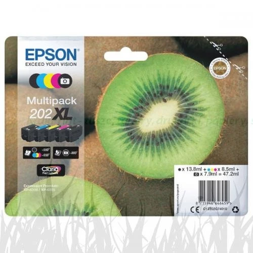 Epson oryginalny ink / tusz C13T02G74010, 202 XL, CMYK, 1x13.8, 1x7.9ml, 3x8.5ml, Epson XP-6000, XP-6005