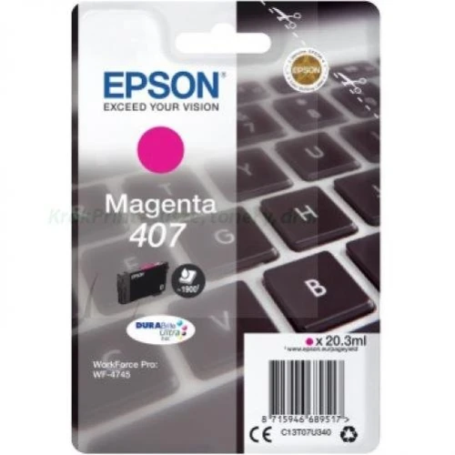Tusz Epson do WF-4745DTWF Nr.407 | 1,9tys (C13T07U340) Magenta