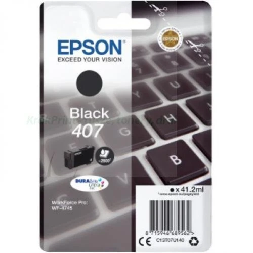 Tusz Epson do WF-4745DTWF Nr.407 | 2,6tys. (C13T07U140) Black