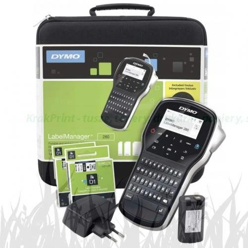 Drukarka etykiet DYMO LabelManager LM 280 180DPI do 12mm / PC / USB / z 2 szt. taśm D1 i walizką w zestawie (2091152)