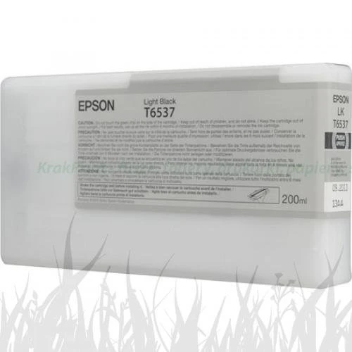 Tusz Epson Nr.T6537 do Stylus Pro 4900 | 200ml (C13T653700) LightBlack