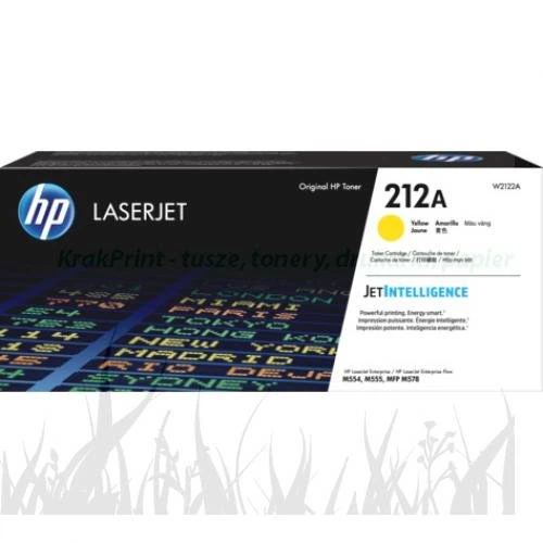 Toner Hewlett-Packard Nr.212A do CLJ M554dn | 4,5tys. (W2122A) Yellow