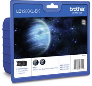 Tusz Brother Oryginał (2pack) LC-1280XLBKBP2 Black