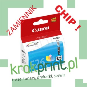 Tusz Zamiennik z chipem do Canona CLI-526C CHIP (MPC526C) Cyan