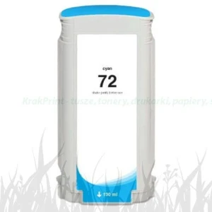 Tusz Zamiennik HP Nr.72 do Designjet T610/1100/1200/1300 | 130ml (C9371A) Cyan
