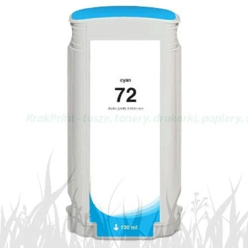 Tusz Zamiennik HP Nr.72 do Designjet T610/1100/1200/1300 | 130ml (C9371A) Cyan
