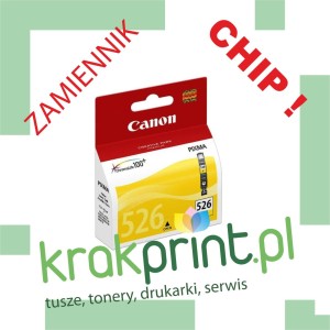 Tusz Zamiennik z chipem do Canona CLI-526Y CHIP (MPC526Y) Yellow