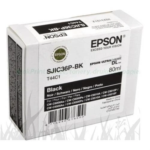 Tusz Epson do ColorWorks CW-C6000Ae | 80ml (C13T44C140) Black