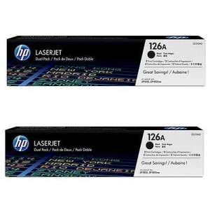 Zestaw dwóch tonerów HP 126A do CLJ Pro CP1025, M175 (CE310AD) | 2 x 1 200 str. Black