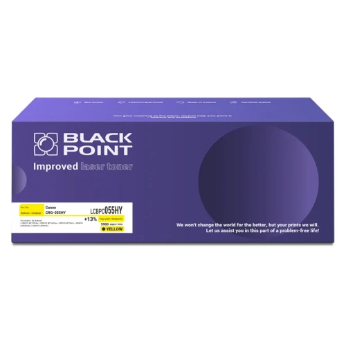 Toner Zamiennik BlackPoint do Canon do i-SENSYS MF744Cdw | CRG-055HY | 5,9tys. (3017C002AA / 3017C004AA / BLC055HYBW / LCBPC055HY) Yellow
