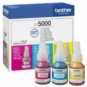 Zestaw tuszów Brother do DCP-T300/T500W/T700W, MFC-T800W | 3x5k BT5000CLVAL (cyan, magenta, yellow)