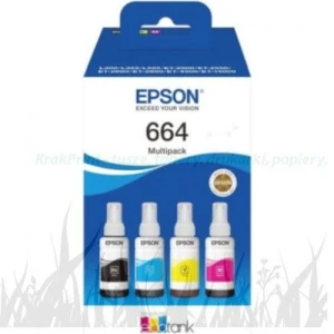 Tusze Epson Multipack T664 do EcoTank ET-2650 L1455 L3050 L3060 L3070 (C13T66464A)