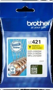 Tusz Brother do DCP-J1050DW / DCP-J1140DW | 200str. (LC-421Y) Yellow
