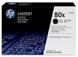 Dwupak HP 80X do LaserJet Pro 400 M401/425 (CF280XD) | 2 x 6 900 str. Black 