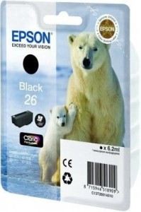 Epson Tusz T2601 BLACK 6.2ml do XP-600/700/800 - C13T26014010