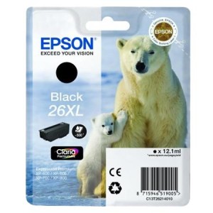 Tusz do Epson Nr.T2621XL do XP-600 | 12,1ml (C13T26334010 C13T26334012) Black