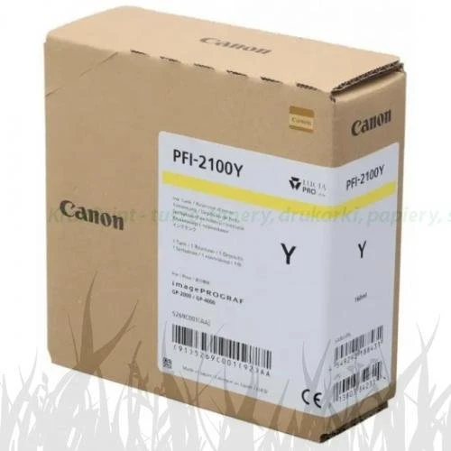 Tusz Canon PFI-2100Y do imagePROGRAF GP-2000, GP-4000 | 160ml (CF5269C001AA) Yellow