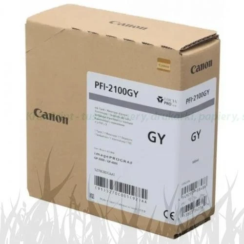 Tusz Canon PFI-2100GY do imagePROGRAF GP-2000, GP-4000 | 160ml (CF5270C001AA) Grey
