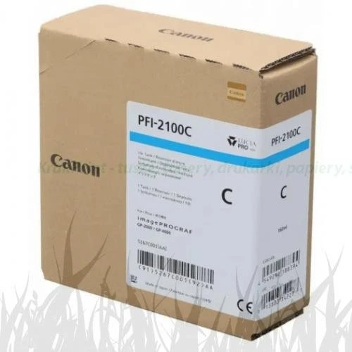 Tusz Canon PFI-2100C do imagePROGRAF GP-2000, GP-4000 | 160ml (CF5267C001AA) Cyan