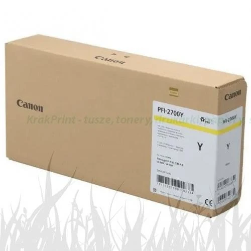 Tusz Canon PFI-2700Y do imagePROGRAF GP-2000, GP-4000 | 700ml (5291C001AA) Yellow