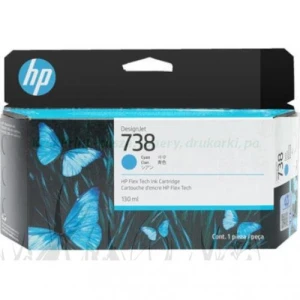 Tusz HP Nr.738 do DesignJet T850 | 130ml (498N5A) Cyan