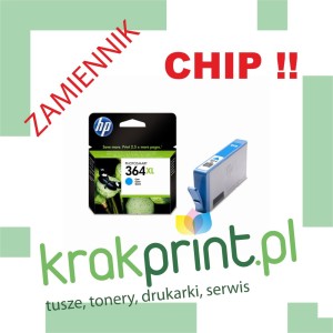 Tusz Zamiennik z Chipem CB323EE (MPHP364XLC) Cyan