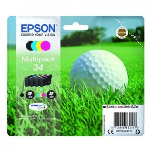 Tusz Epson NR. 34 Zestaw Oryginał (T34664010 ) 18.7 ml